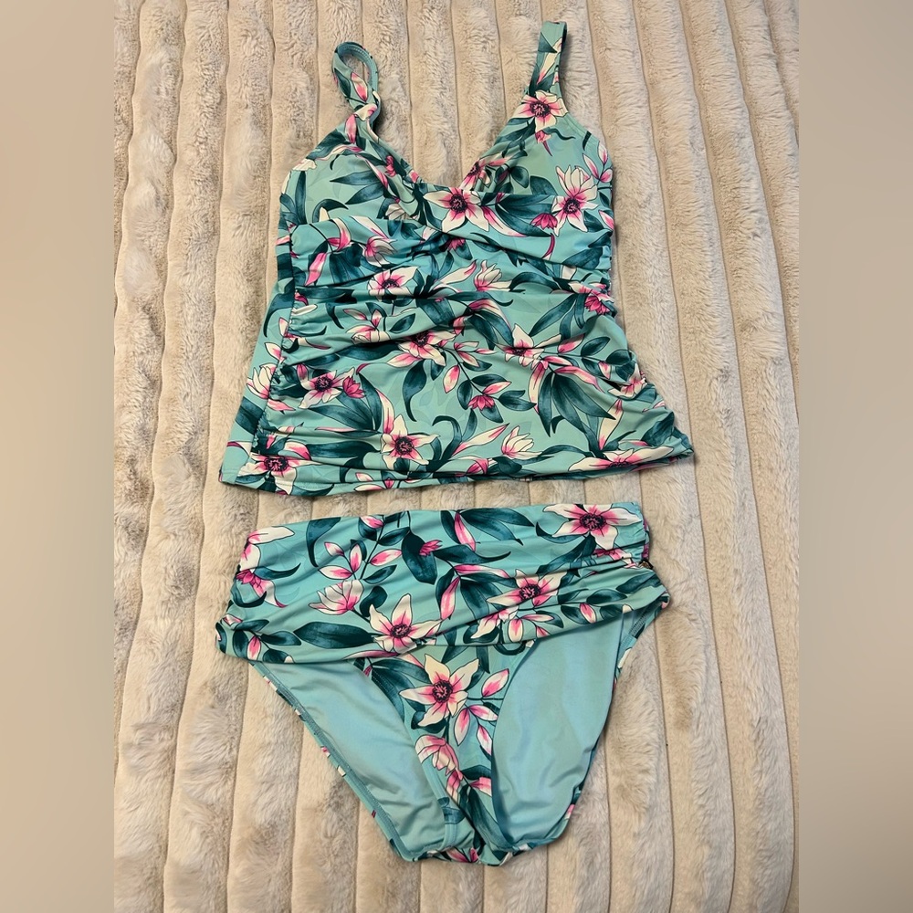 La Vie En Rose Floral Tankini